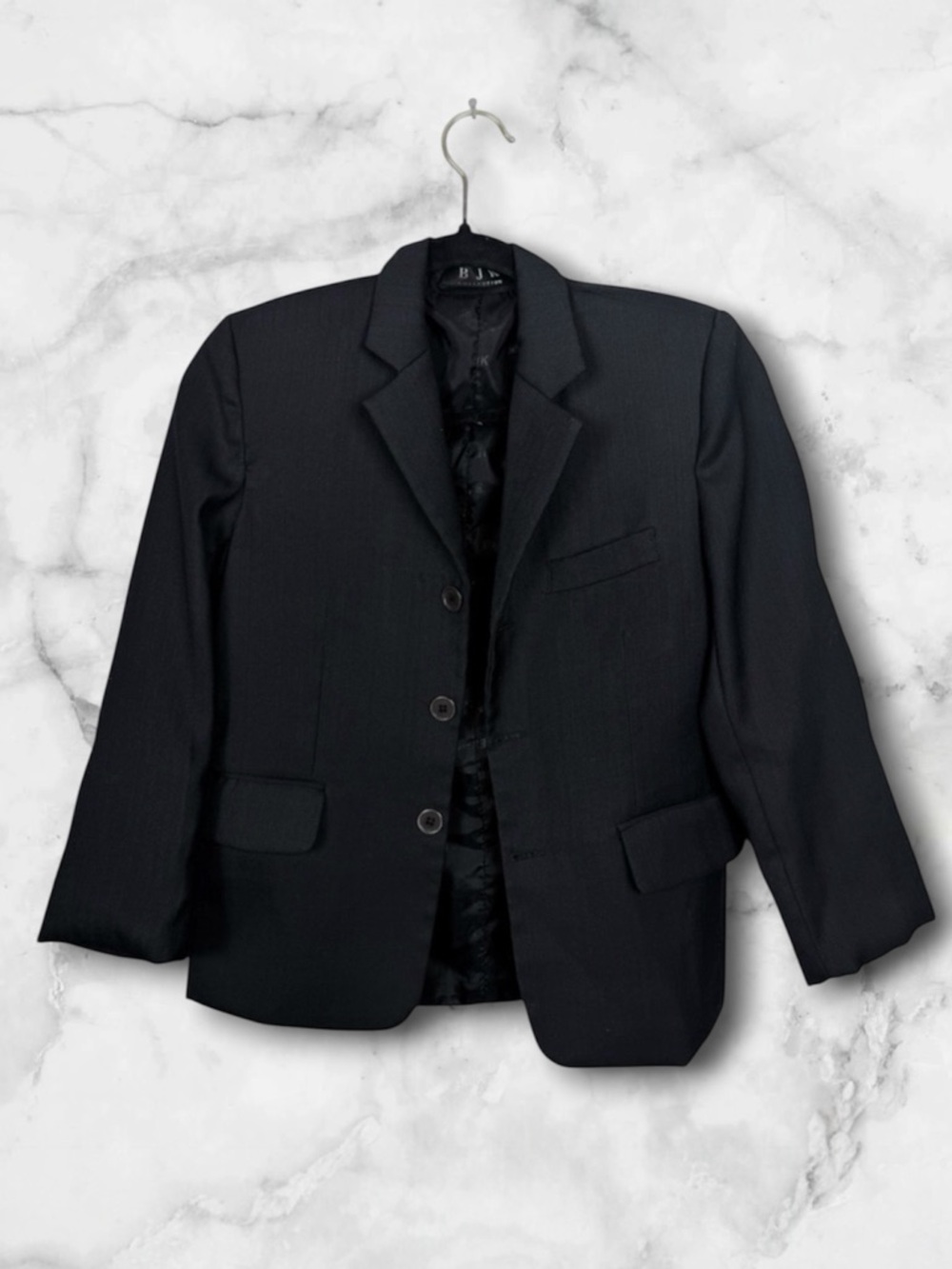 5 for $25 BJK Collection kids black button up suit jacket size 10